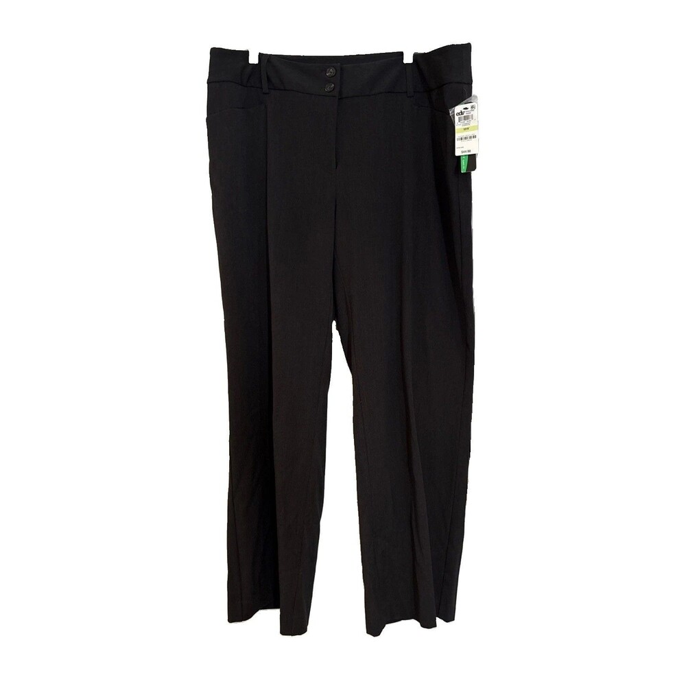Alfani NWT Women's Curvy Fit Tummy Control Dress Pants 18W Charcoal Gray